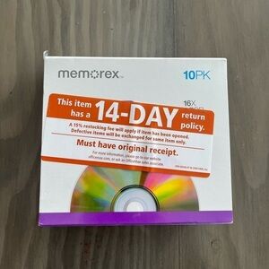 Memorex 10 pack DVD +R 4.7GB 120 min NIB